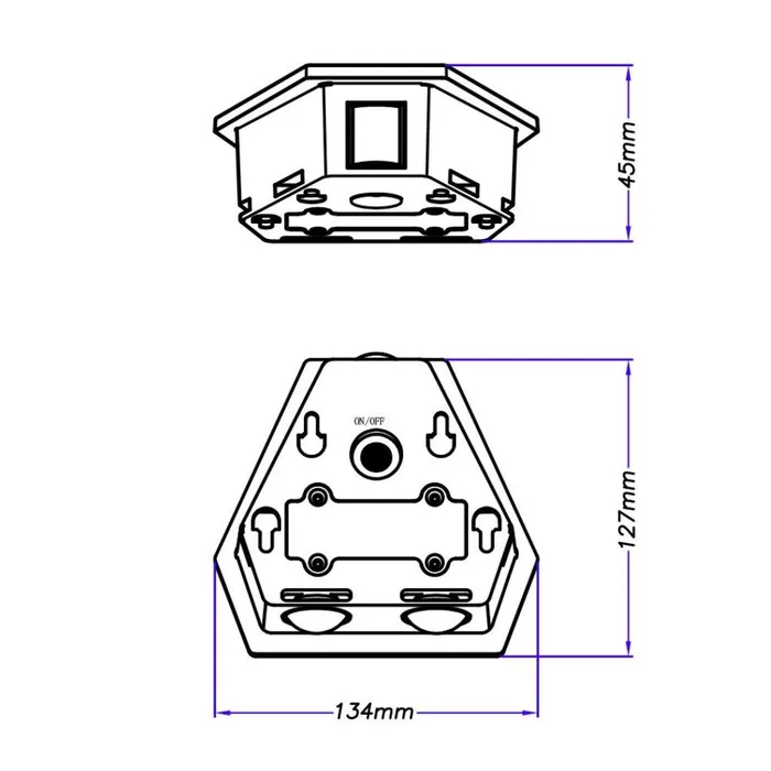 מנורת קיר אפ דאון סולארי מוגן מים. 3 לדים