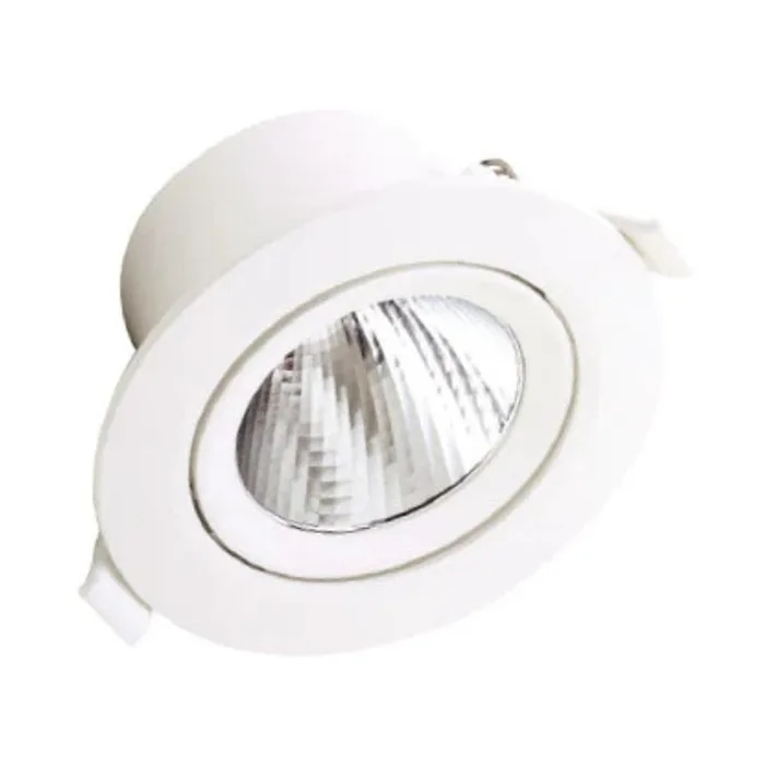 גוף תאורה לד שקוע מתכוונן עגול לבן, 5 יח'; - 4.5W 3000K