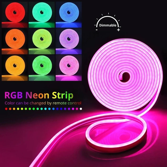 פס ניאון פלקס גמיש RGB עם שלט