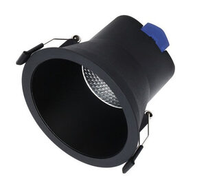 גוף תאורה לד שקוע עגול שחור, 5 יח' - 6W 6000K