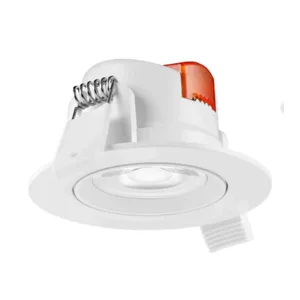 גוף תאורה לד שקוע מתכוונן עגול לבן, 4 יח' - 6.5W 3000K