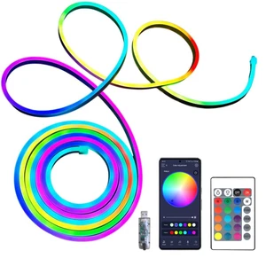 פס לד ניאון מוגן מים LED RGB גמיש USB מחליף צבעים - 5 מטר