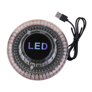 תאורת דיסקו מסתובבת RGB. חיבור USB. סנכרון עם מוזיקה